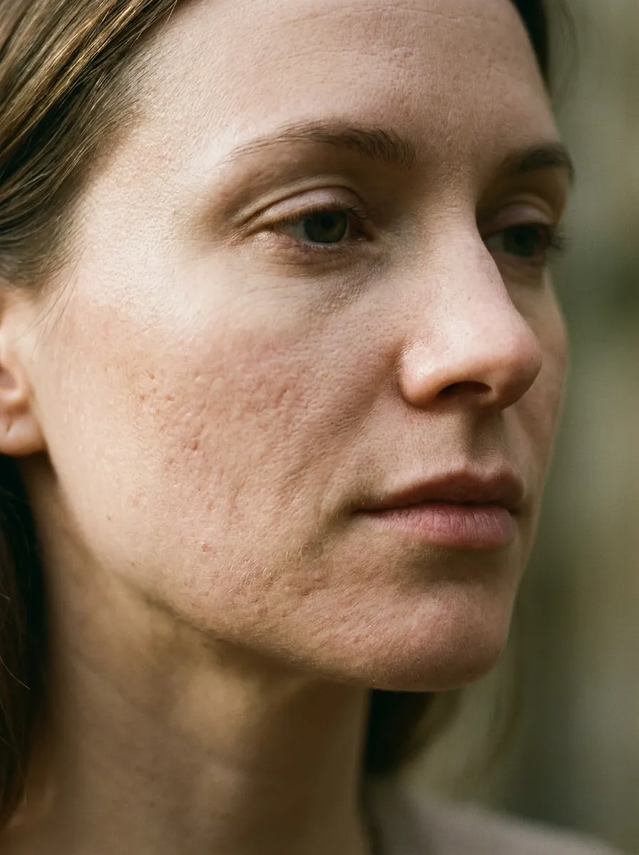 Acne scars and texture