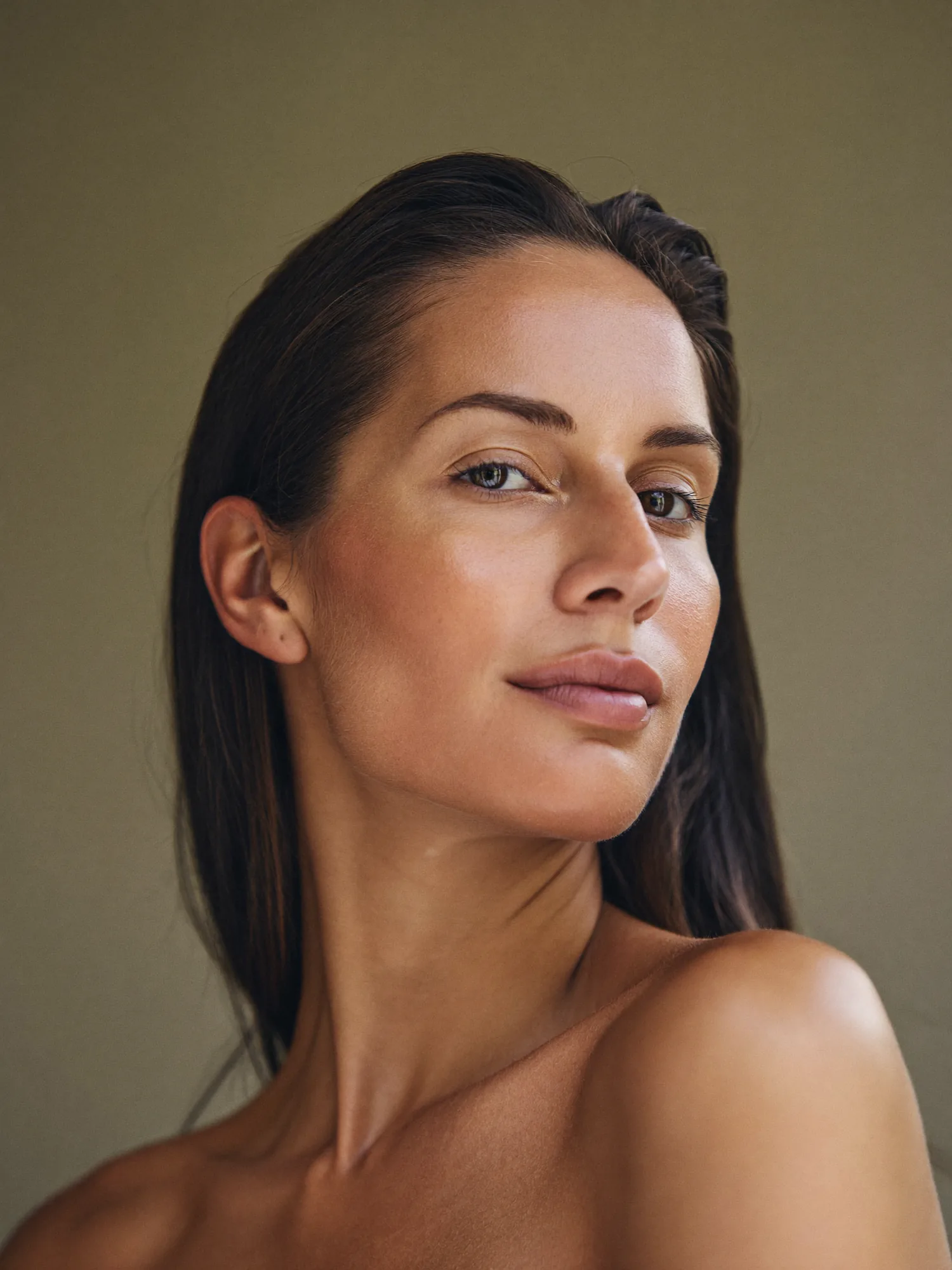Woman with radiant, even, natural skin